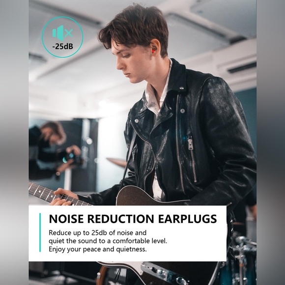 Ear Plugs Reusable Noise Reduction Hearing Protection Work Concerts Travel Sleep - Picture 4 of 8